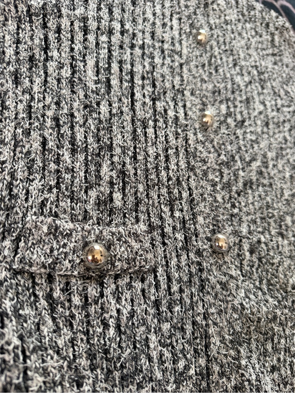 Mango‎ Silver-Gray Tweed Open-Front Jacket - Picture 12 of 12
